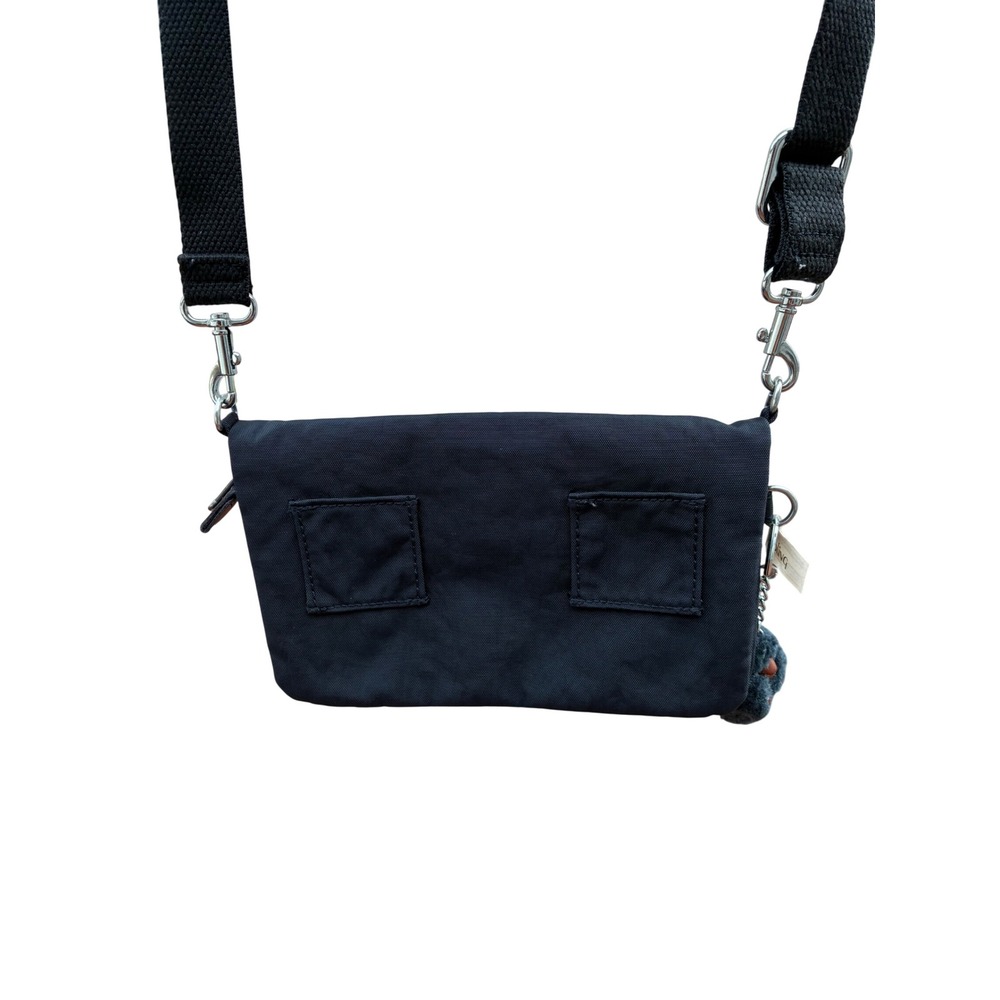 Kipling Multiple Convertible Crossbody Bag Belt Bag Black Nylon Monkey Keychain